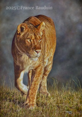 Lioness Lake -  162.5 hours
Brown Pastelmat board
27" x 19"
Ref.: My own photo
